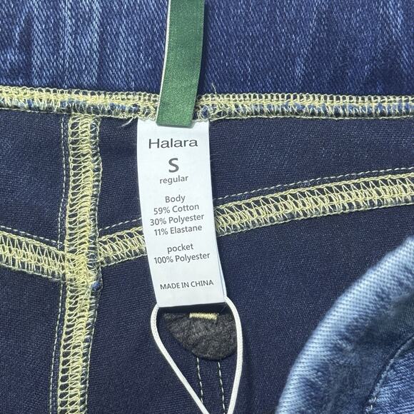 New Halara Medium Wash Flared Stretch Jeans SZ S Womens Comfort Lounge - Picture 4 of 6